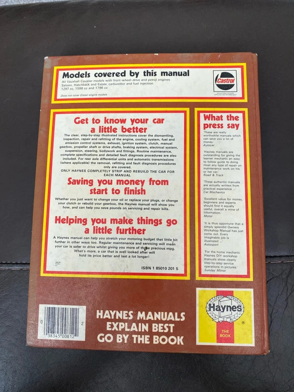 Vauxhall cavalier Haynes car manual