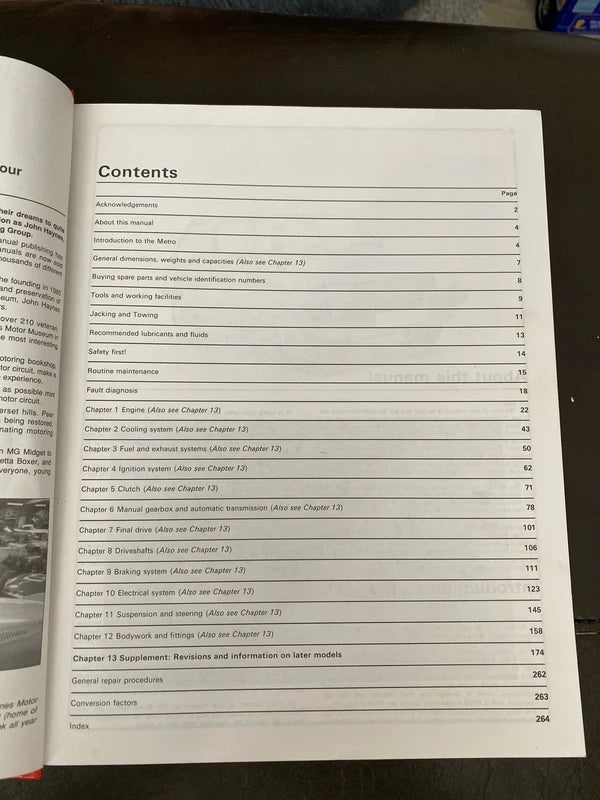 Austin metro Haynes car manual