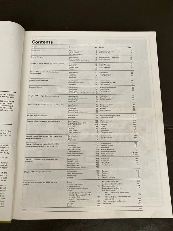 Audi 80 Haynes car workshop manual