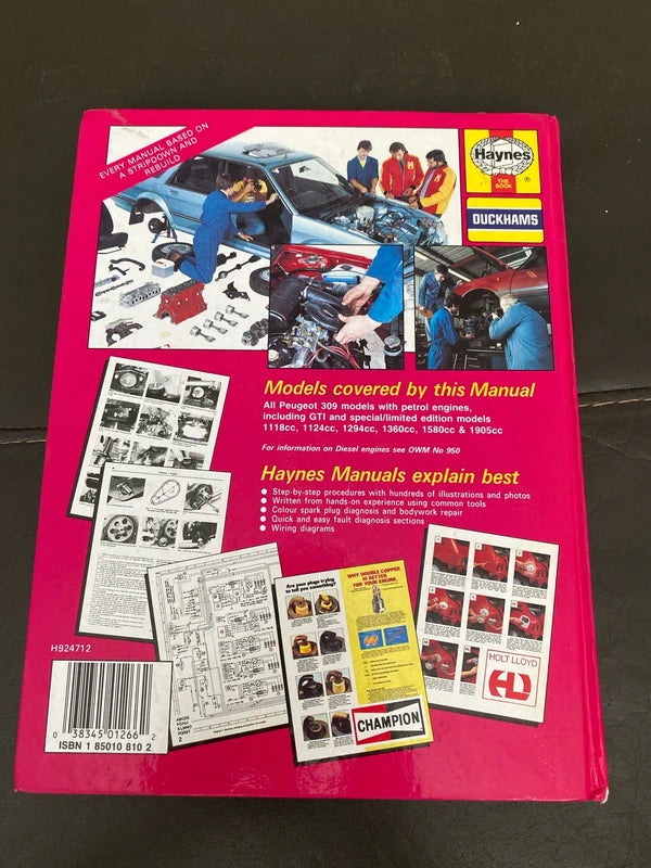 Peugeot 309 Haynes workshop manual