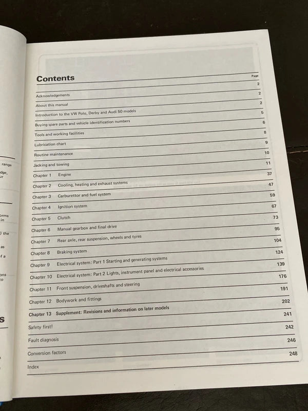 VW Polo Haynes car workshop manual