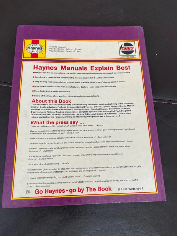 Vauxhall Haynes workshop manual