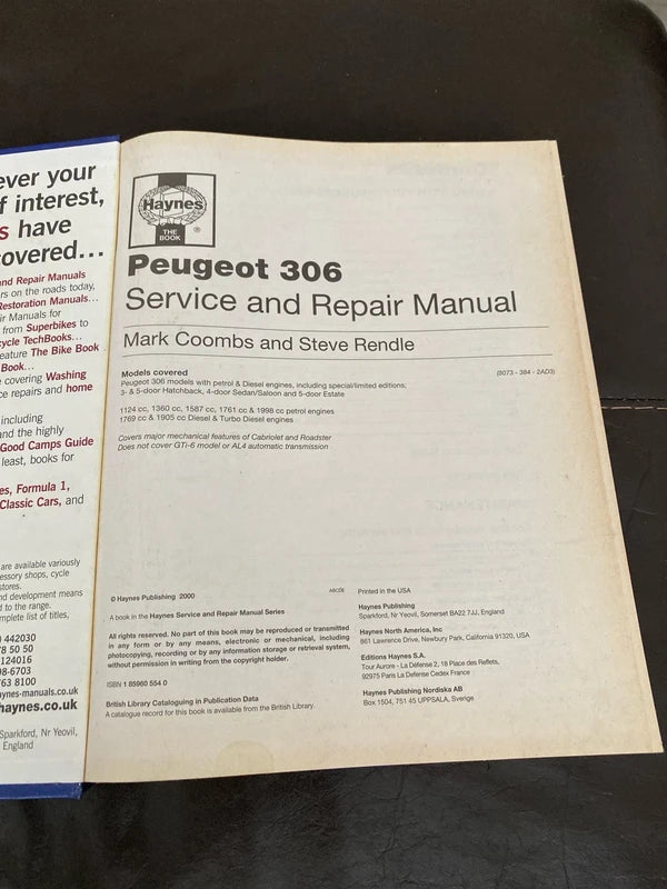 Peugeot 306 Haynes repair manual
