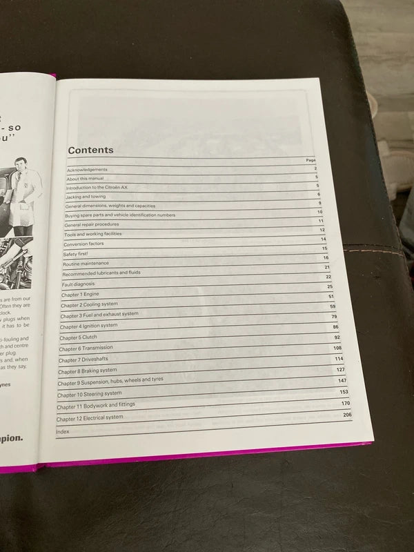 Citroen AX Haynes workshop manual