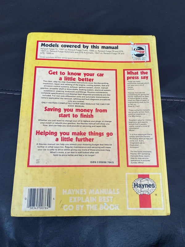 Renault fuego Haynes workshop manual