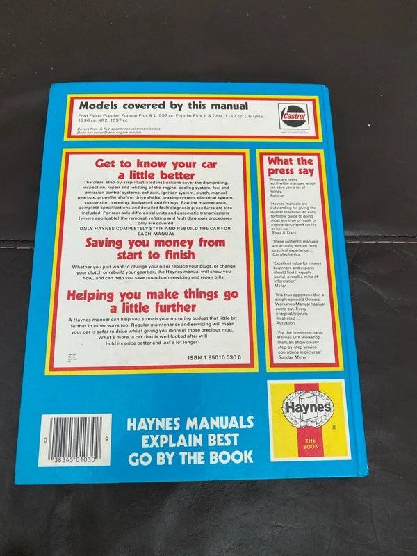 Ford fiesta Haynes workshop manual