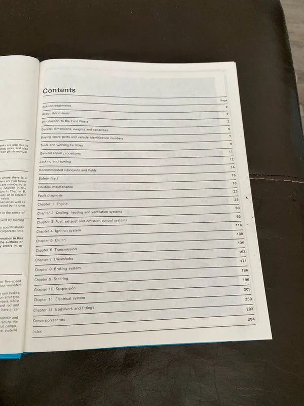 Ford fiesta Haynes workshop manual