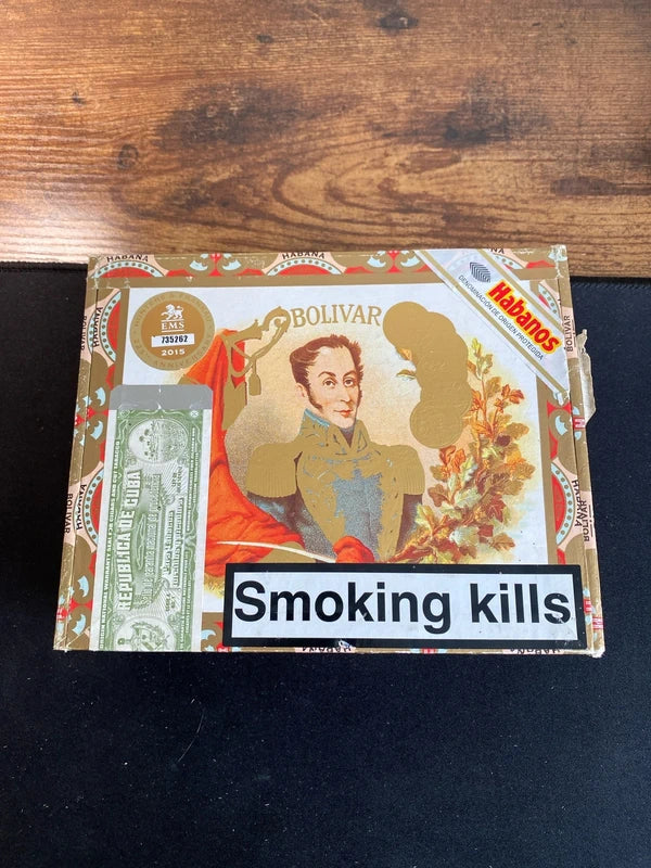 Bolivar habanos república de cuba empty collectible cigar box wooden