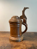 Wooden Mini Beer Stein/Mug with Lid/Cap collectible display
