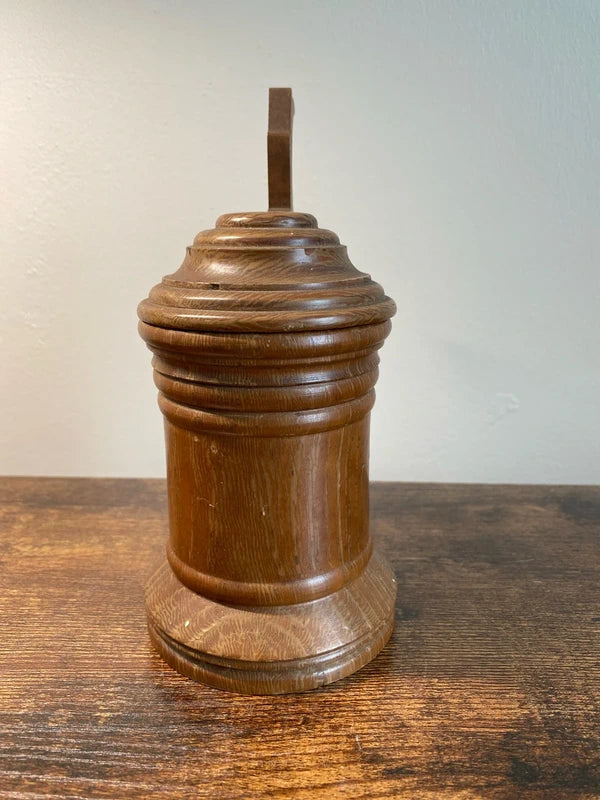 Wooden Mini Beer Stein/Mug with Lid/Cap collectible display