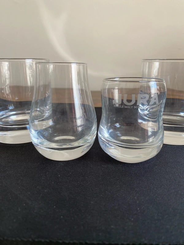 Whiskey glass combo - 2 medium 2 small one Jura branded
