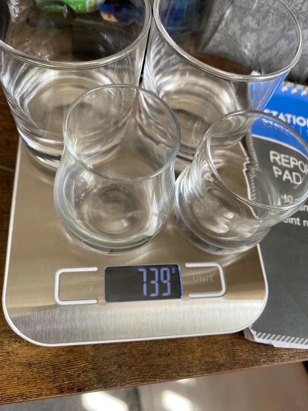 Whiskey glass combo - 2 medium 2 small one Jura branded