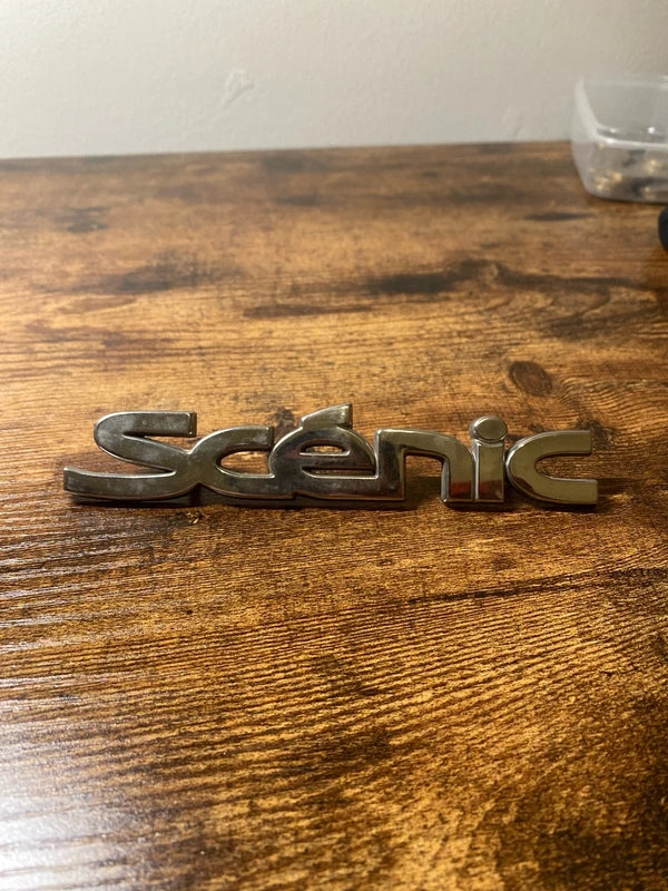 Renault Scenic car badge emblem logo rear boot genuine plastic