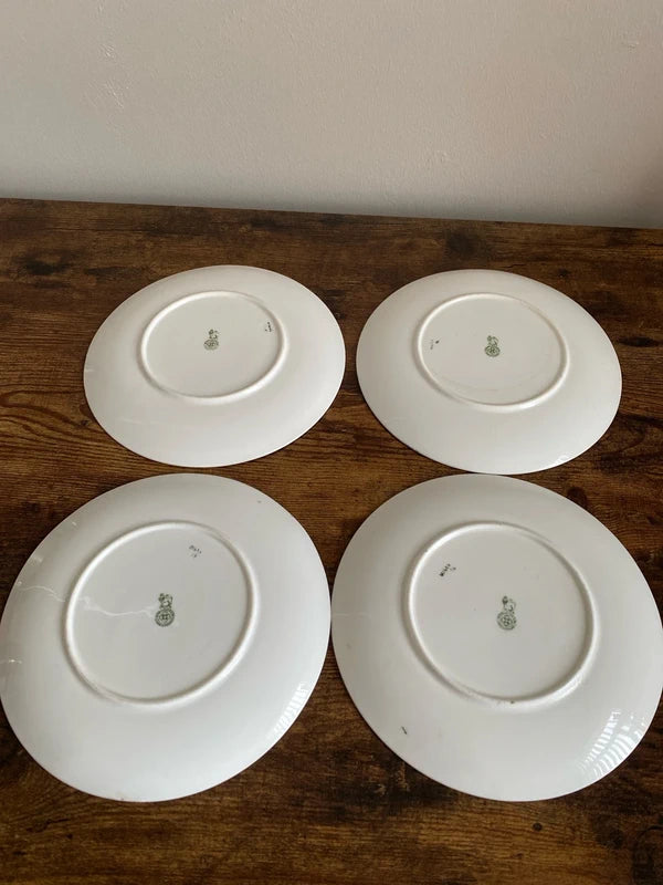 Rare early Royal Doulton pagoda plates x4