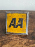 Square AA car badge emblem logo collectible