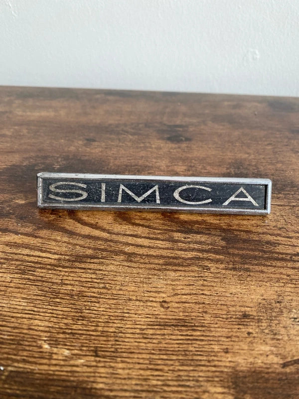 Simca vintage metal car badge emblem logo collectible