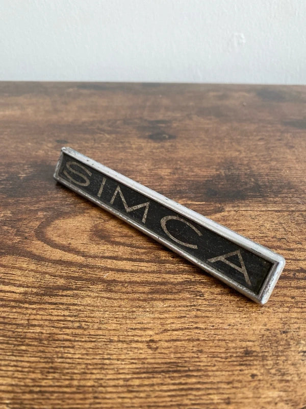 Simca vintage metal car badge emblem logo collectible