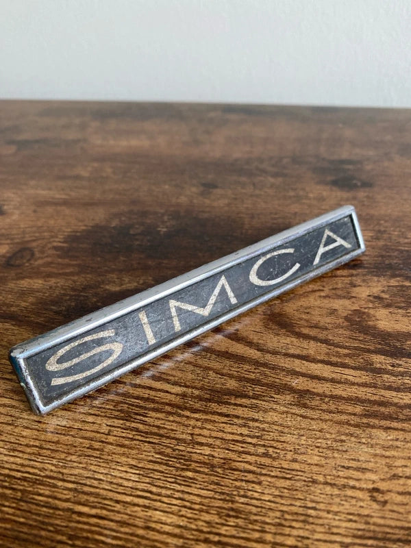 Simca vintage metal car badge emblem logo collectible