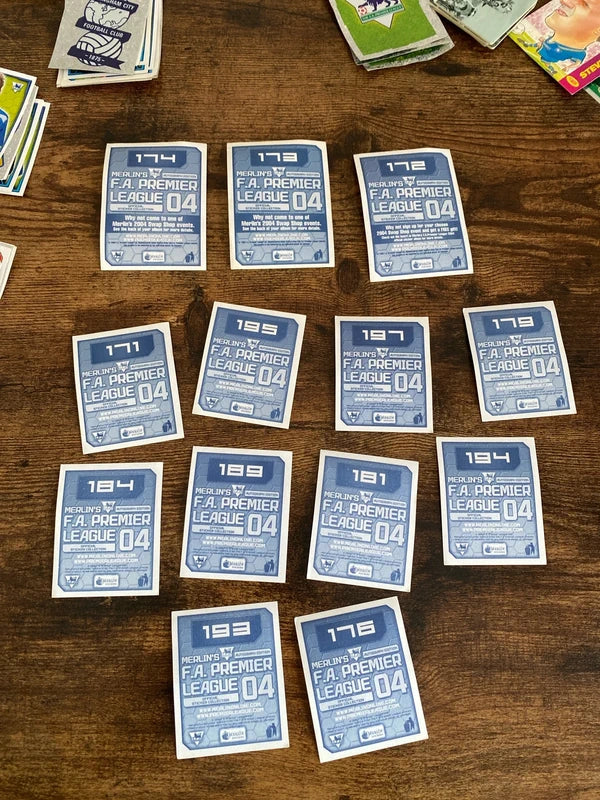 Merlin’s 2004 Chelsea FC football stickers collectible rare John Terry