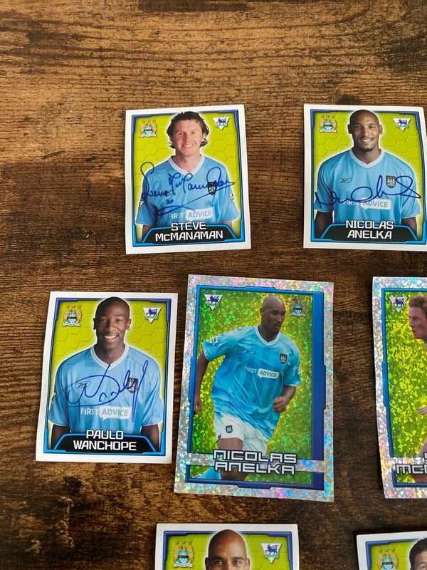 Merlin’s Manchester City football stickers 2004 rare collectible retro