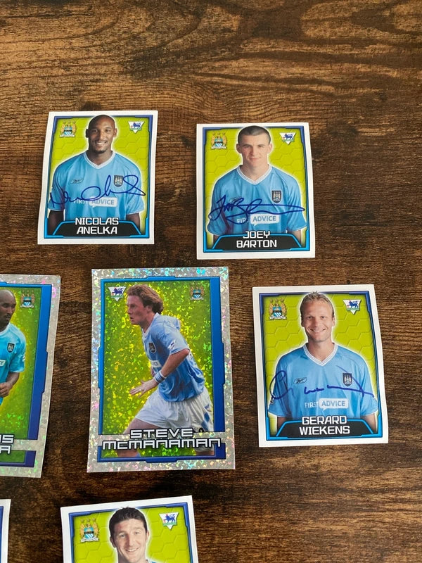 Merlin’s Manchester City football stickers 2004 rare collectible retro