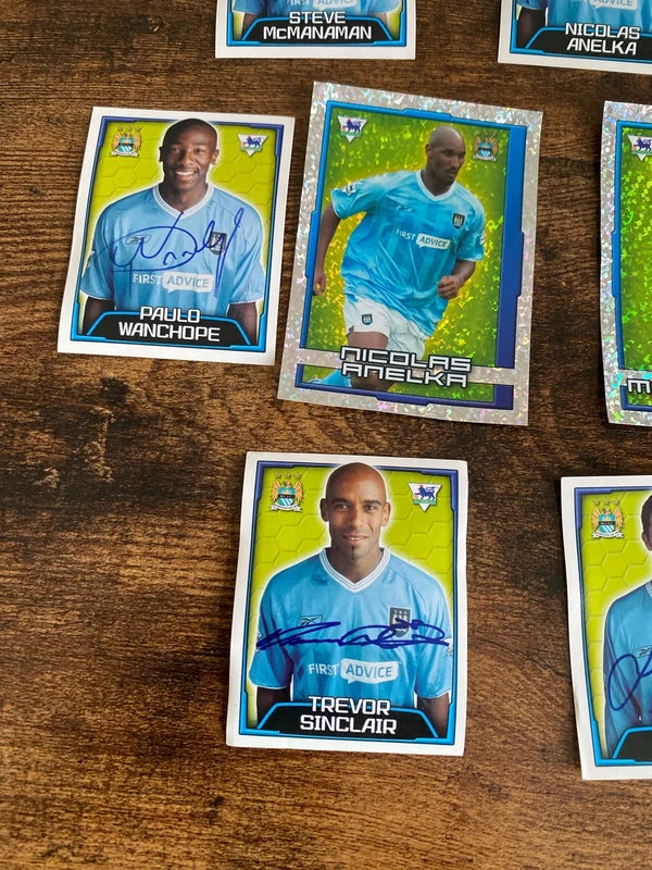 Merlin’s Manchester City football stickers 2004 rare collectible retro
