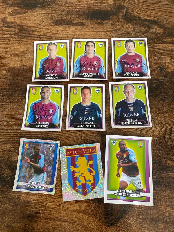 Merlin’s 2004 Aston Villa football stickers bundle collectible