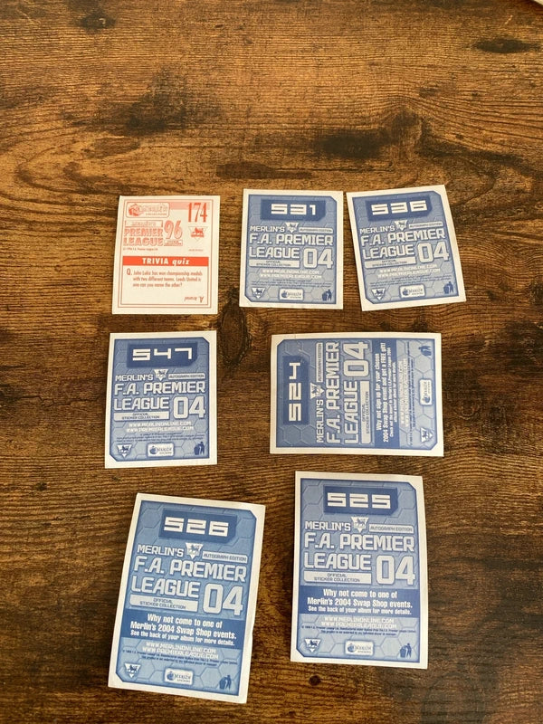 Merlin’s 96-04 Tottenham Hotspur football stickers bundle collectible