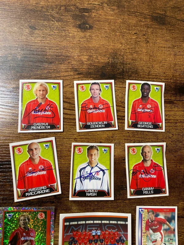 Merlin’s collectible football bundle Middlesbrough FC stickers