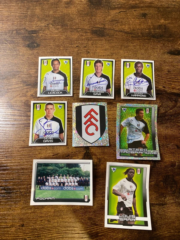 Merlin’s collectible bundle of Fulham FC stickers retro