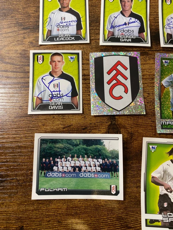 Merlin’s collectible bundle of Fulham FC stickers retro