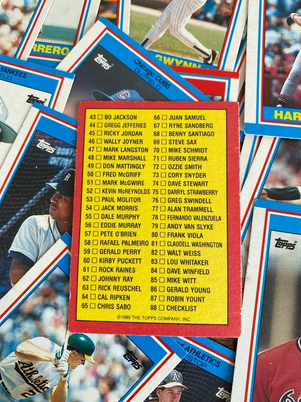 Topps (UK) Set of 88 American Baseball 1989 vintage collectible