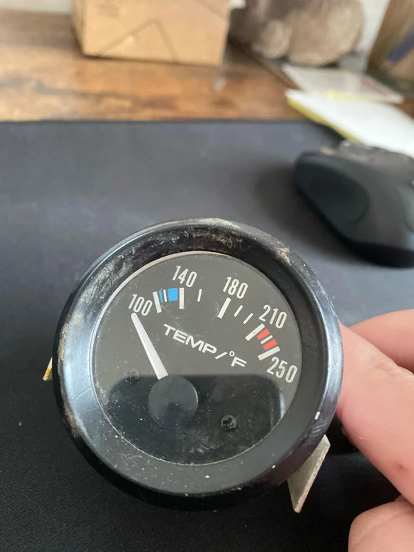 Vintage water temp gauge for truck - upcycle / collectors