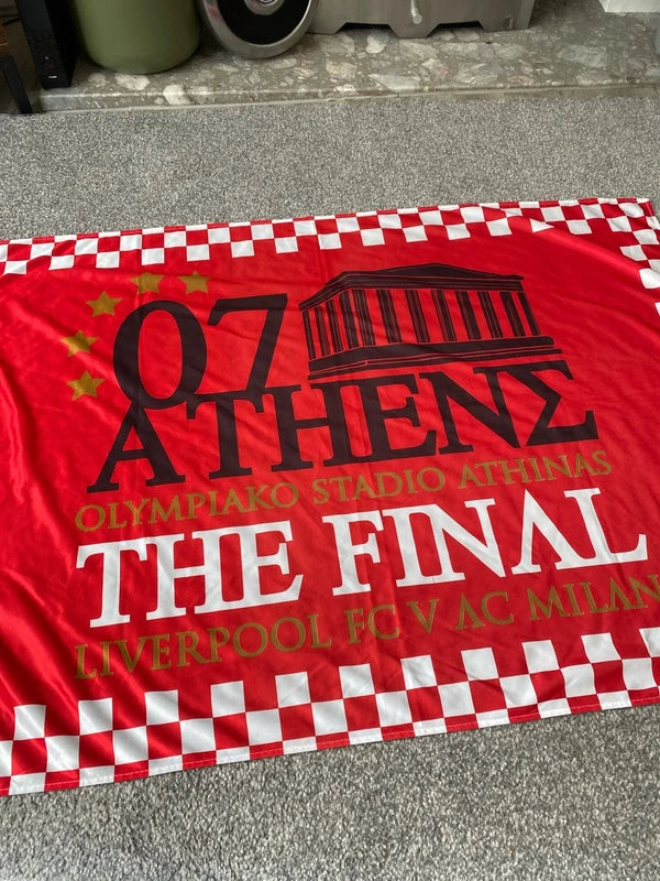 Liverpool champions league final flag collectible 2007