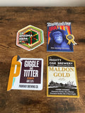 x4 bundle of brewery bar / pub clips signs for kegs collectible display