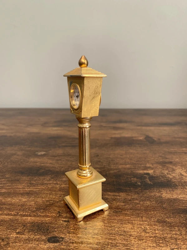Miniature Street Lamp vintage Quartz Clock collectible display piece