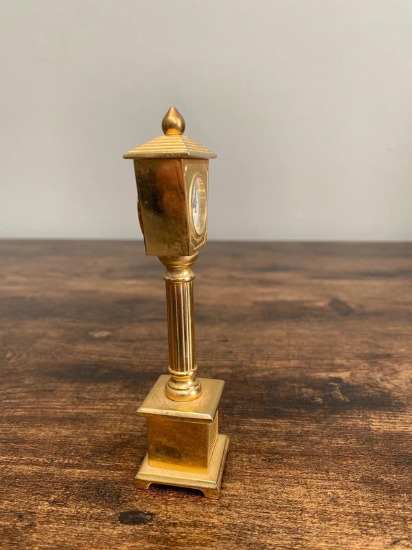 Miniature Street Lamp vintage Quartz Clock collectible display piece
