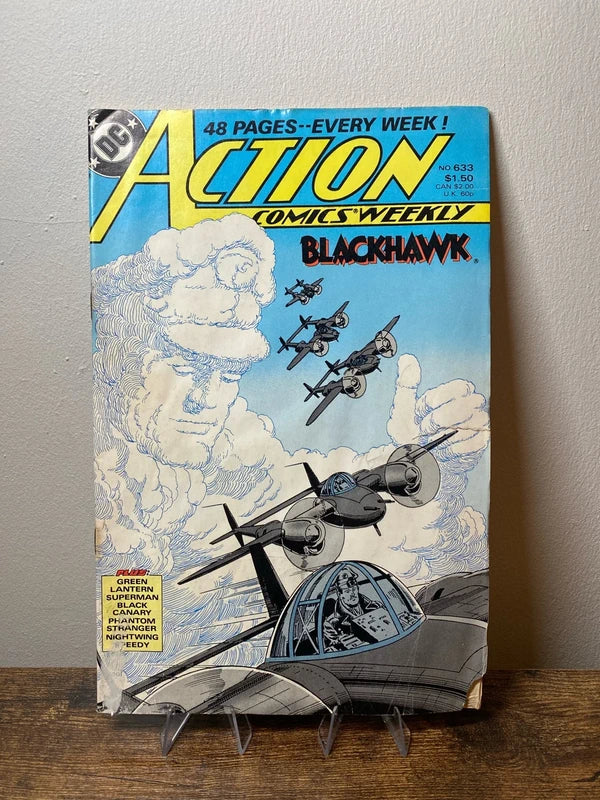 Action Comics Blackhawk feat. Superman vintage DC 1989 book