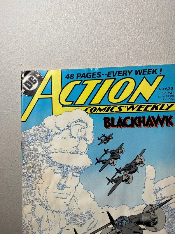 Action Comics Blackhawk feat. Superman vintage DC 1989 book