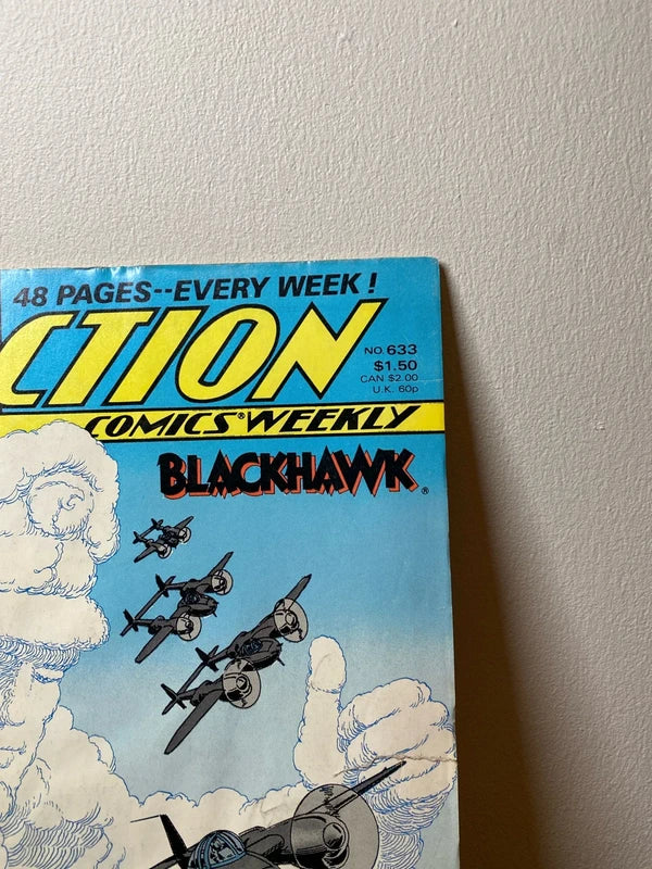 Action Comics Blackhawk feat. Superman vintage DC 1989 book