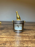 Collectible miniature ice bucket champagne quartz clock
