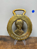 Commemorative Queen Mary Horse Brass Collectible Vintage