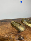 x2 bundle of small brass ashtray shoe ornaments etched floral