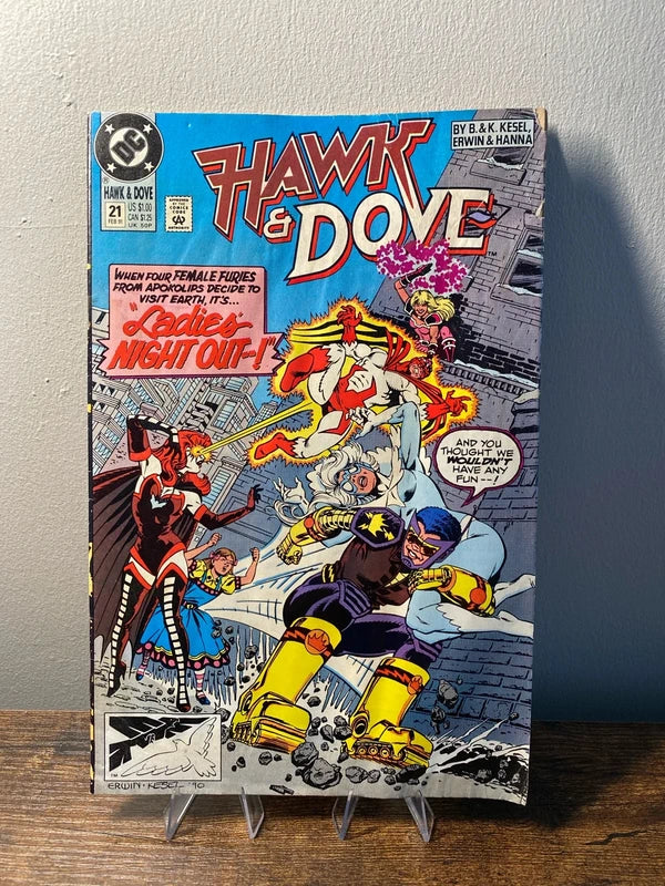 Vintage 90’s DC Comic book - Hawk & Dove Ladies Night Out collectible