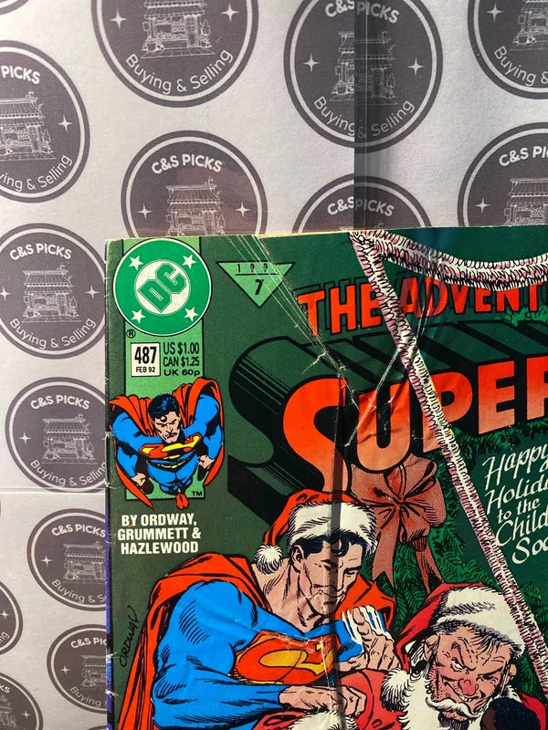 The Adventures Of Superman - #487 - Feb 1992 - DC Comics Santa Christmas