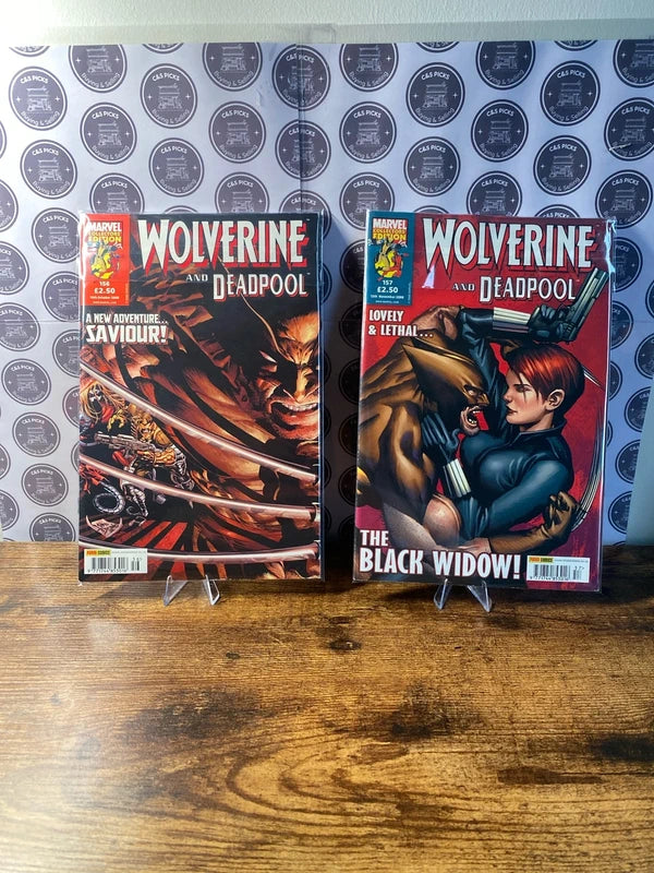 Bundle of two Marvel Comic Books - Wolverine & Deadpool collectible