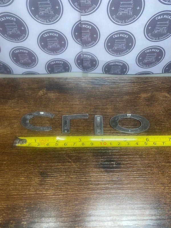 Renault Clio car badge emblem logo script lettering