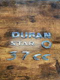 Car badge emblem individual lettering arts project / upcycle