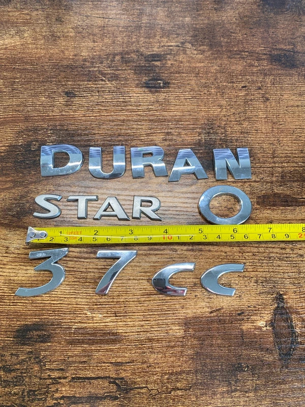 Car badge emblem individual lettering arts project / upcycle
