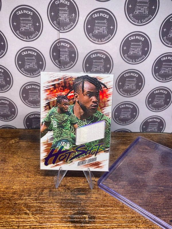 Ademola Lookman Futera Hot Shots Match-Worn numbered /6 Atalanta patch relic